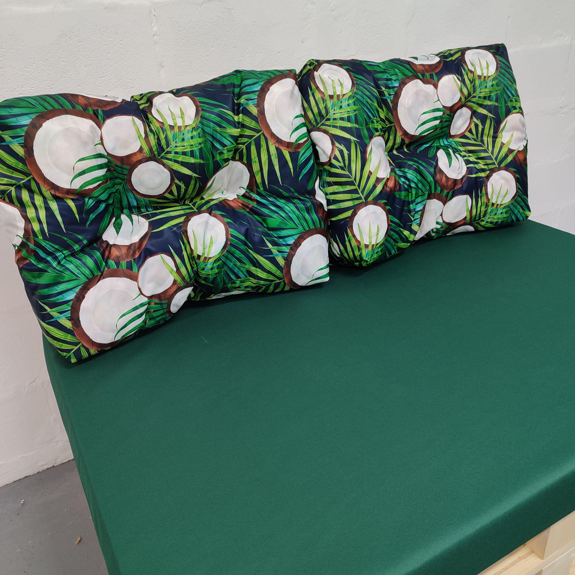 Комплект водоотталкивающих подушек для паллет-дивана eGarden оксфорд 120x80x10/60x45x12 см 2 шт. Темно-зеленый/Coconut (5315) - фото 3 Комплект водоотталкивающих подушек для паллет-дивана eGarden оксфорд 120x80x10/60x45x12 см 2 шт. Темно-зеленый/Coconut (5315) - фото 3