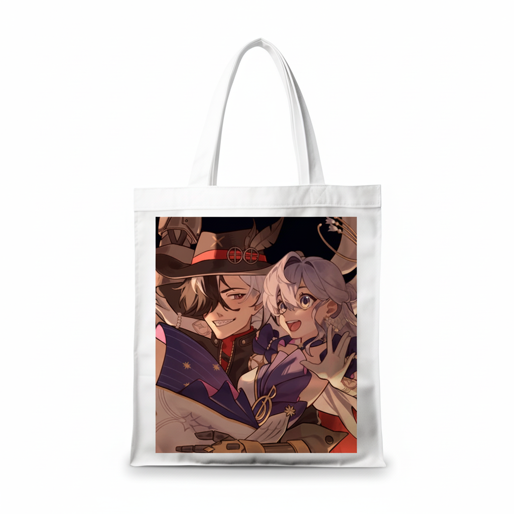 Сумка-шопер Honkai Star Rail з габардину Білий (11270)