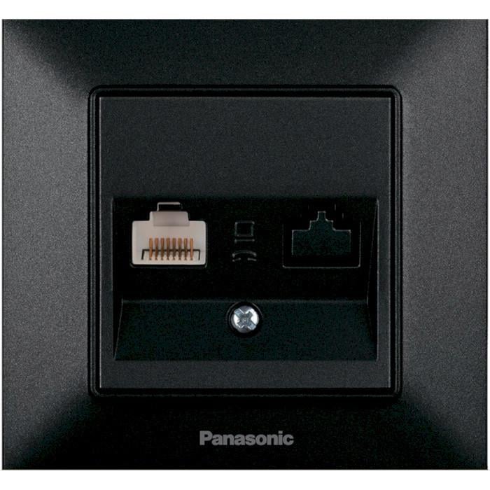 Компьютерная розетка Panasonic Arkedia Slim RJ45 CAT6e Черный (19448-е)