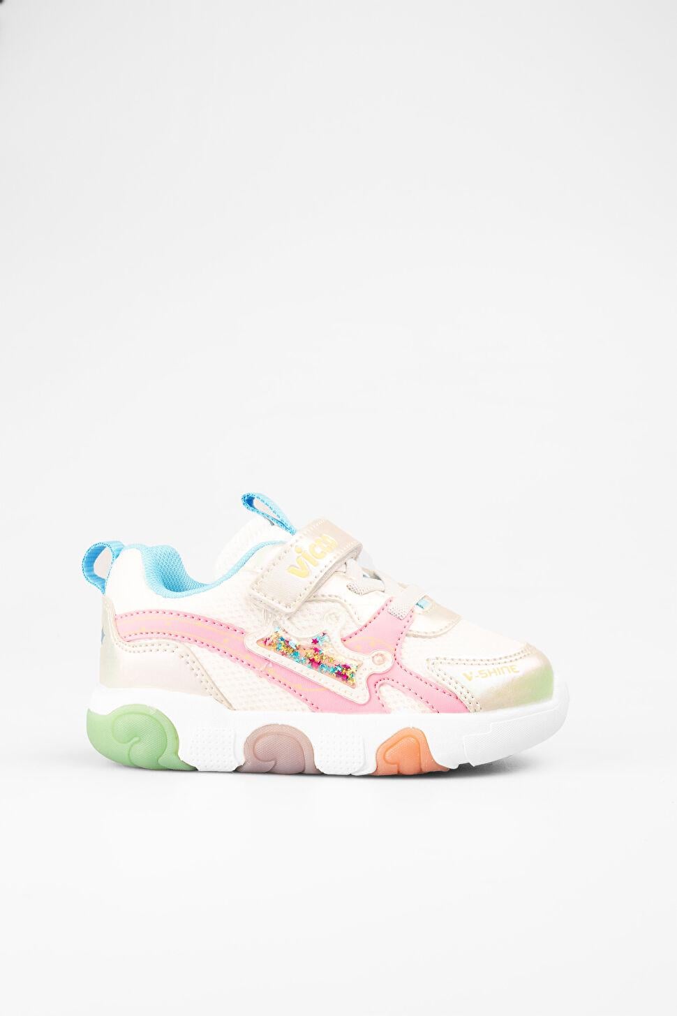 Кроссовки для девочки Vicco Queen с подсветкой подошвы р. 24 длина стопы 15 см Белый (3486409079248)