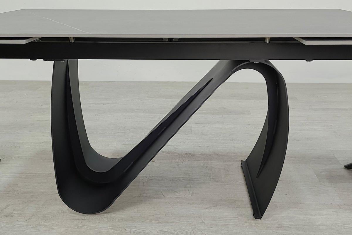 Стол обеденный раскладной Intarsio JULIAN CERAMIC 160-240х90 см Серый матовый/Черный (JULIAN160) - фото 9 Стол обеденный раскладной Intarsio JULIAN CERAMIC 160-240х90 см Серый матовый/Черный (JULIAN160) - фото 9