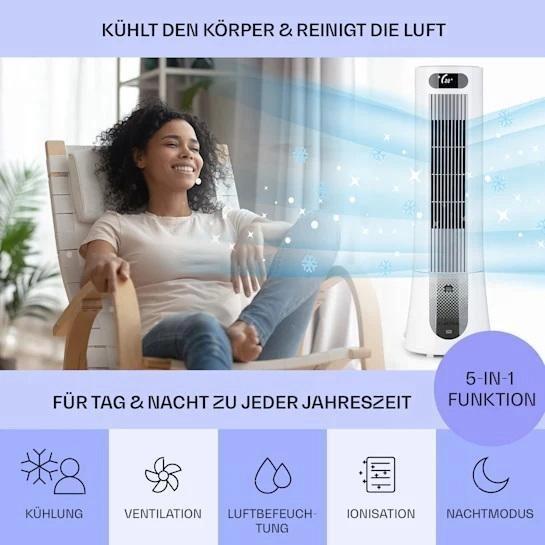 Кондиционер-вентилятор мобильный KLARSTEIN Skyscraper Frost (10035819) - фото 2 Кондиционер-вентилятор мобильный KLARSTEIN Skyscraper Frost (10035819) - фото 2