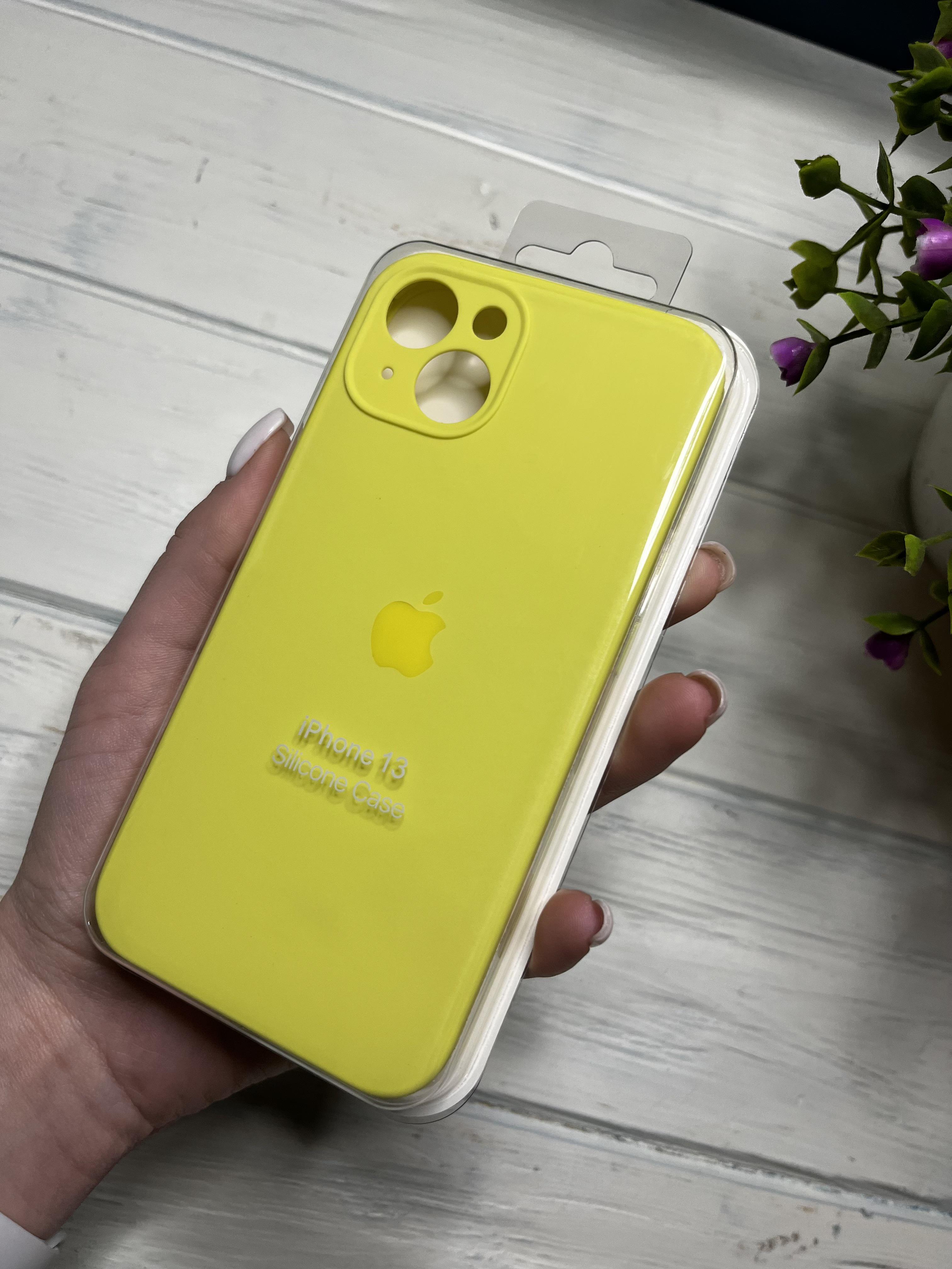 Чехол накладка на iPhone (Айфон) 13 закрытый низ и закрытая камера silicone case full camera Apple