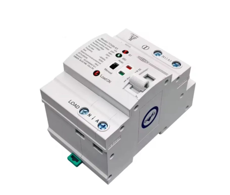 Автомат-переключатель ввода резерва TOMZN TOQ6-63/2P 63А 220 В однофазный Автомат-переключатель ввода резерва TOMZN TOQ6-63/2P 63А 220 В однофазный