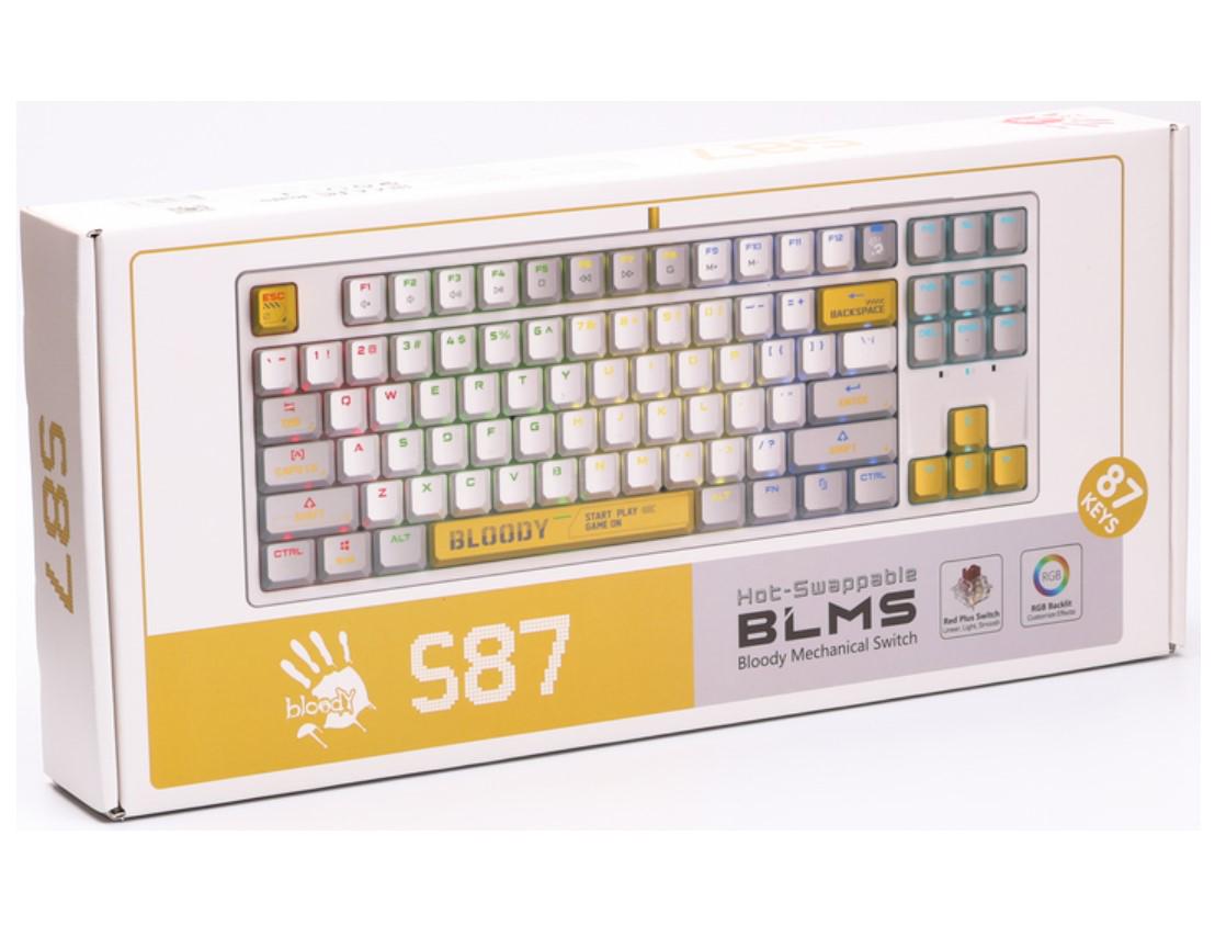 Клавиатура механическая игровая A4Tech S87 Blue BLMS Red Plus Switch Eng/Rus/Ukr - фото 10