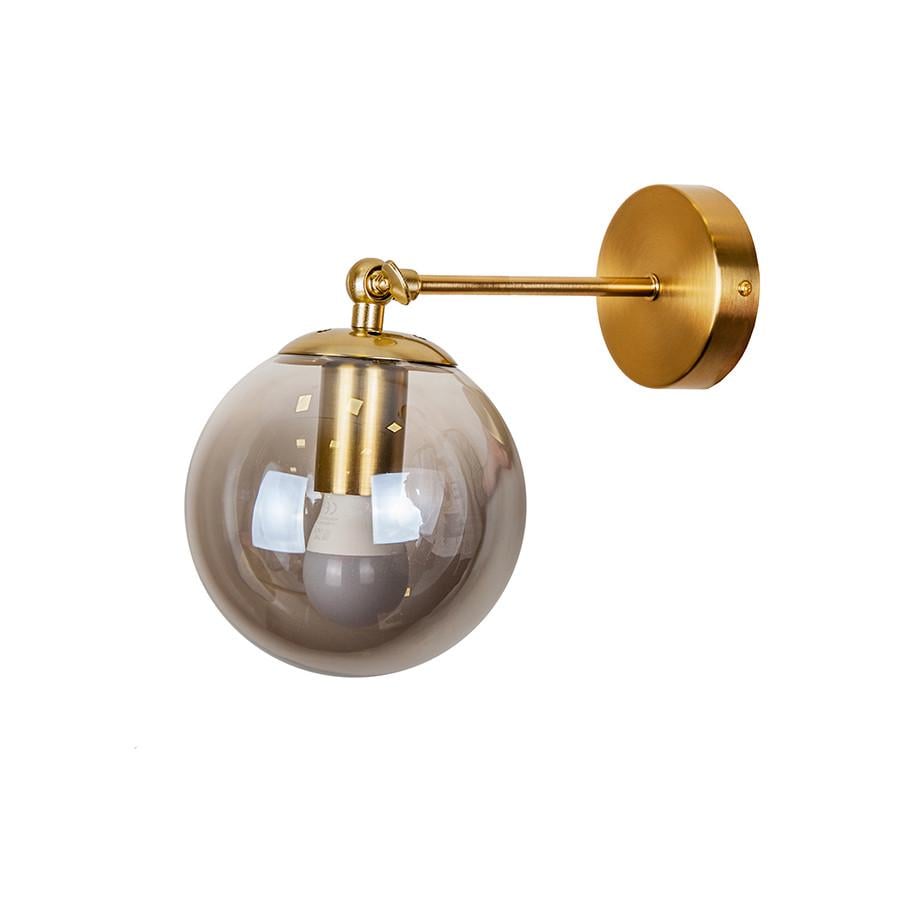 Бра модерн 756WPR150F-1 BRZ+BK Бронзовый/Янтарный