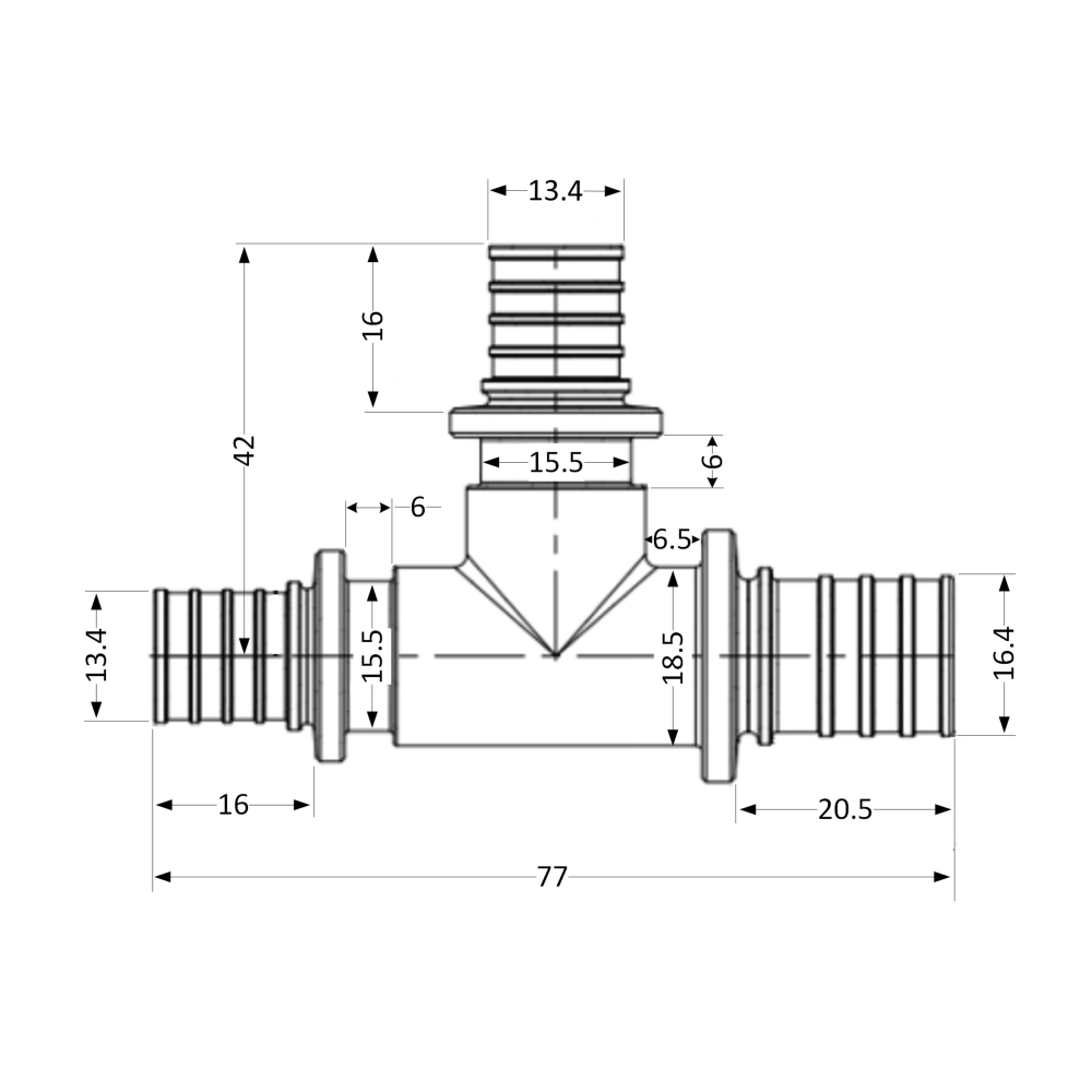 Тройник для аксиального фитинга Icma №1039 d 20х16х16 мм (SD00053897) - фото 6 Тройник для аксиального фитинга Icma №1039 d 20х16х16 мм (SD00053897) - фото 6