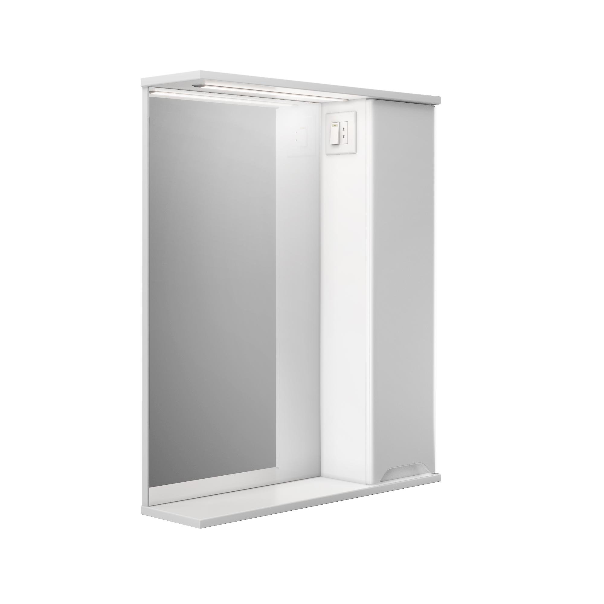 Шкаф настенный ВанЛанд Prime Prmc-65 с зеркалом и LED подсветкой правый (00080VAN)