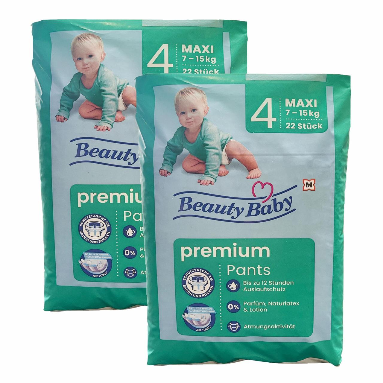 Підгузки-трусики дитячі Beauty Baby premium 4 Maxi 7-15 кг 44 шт. (2379362210)
