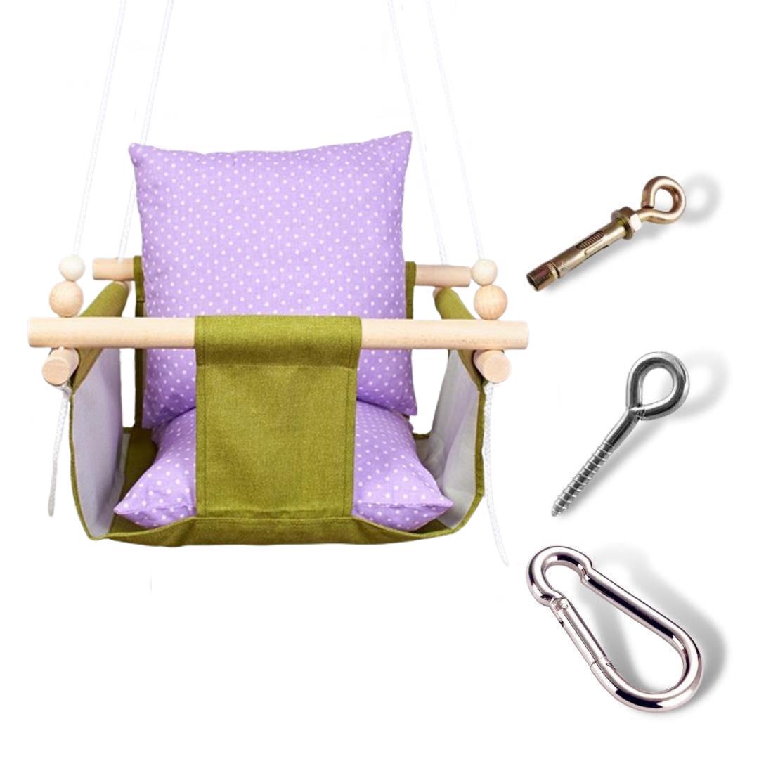 Дитяча гойдалка Infancy Горох Фіолетовий/Зелений (10140355)