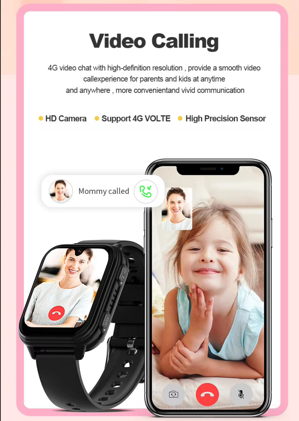 Смарт-часы с GPS для детей Wonlex KT33 Amoled 8GB Black — фото 6