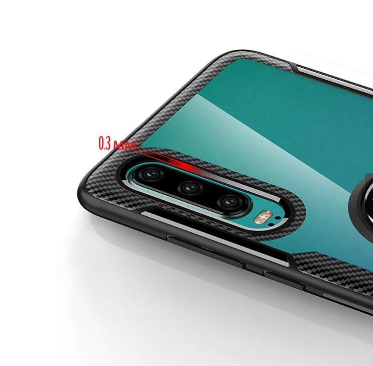 Чохол Primolux Ring Magnetic Stand для Huawei P30 Black (1097523827) - фото 4