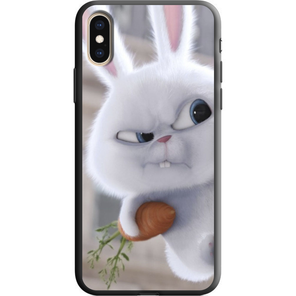 Чохол Boxface iPhone XS Rabbit Snowball Чорний силікон (35413-up1116-38046)