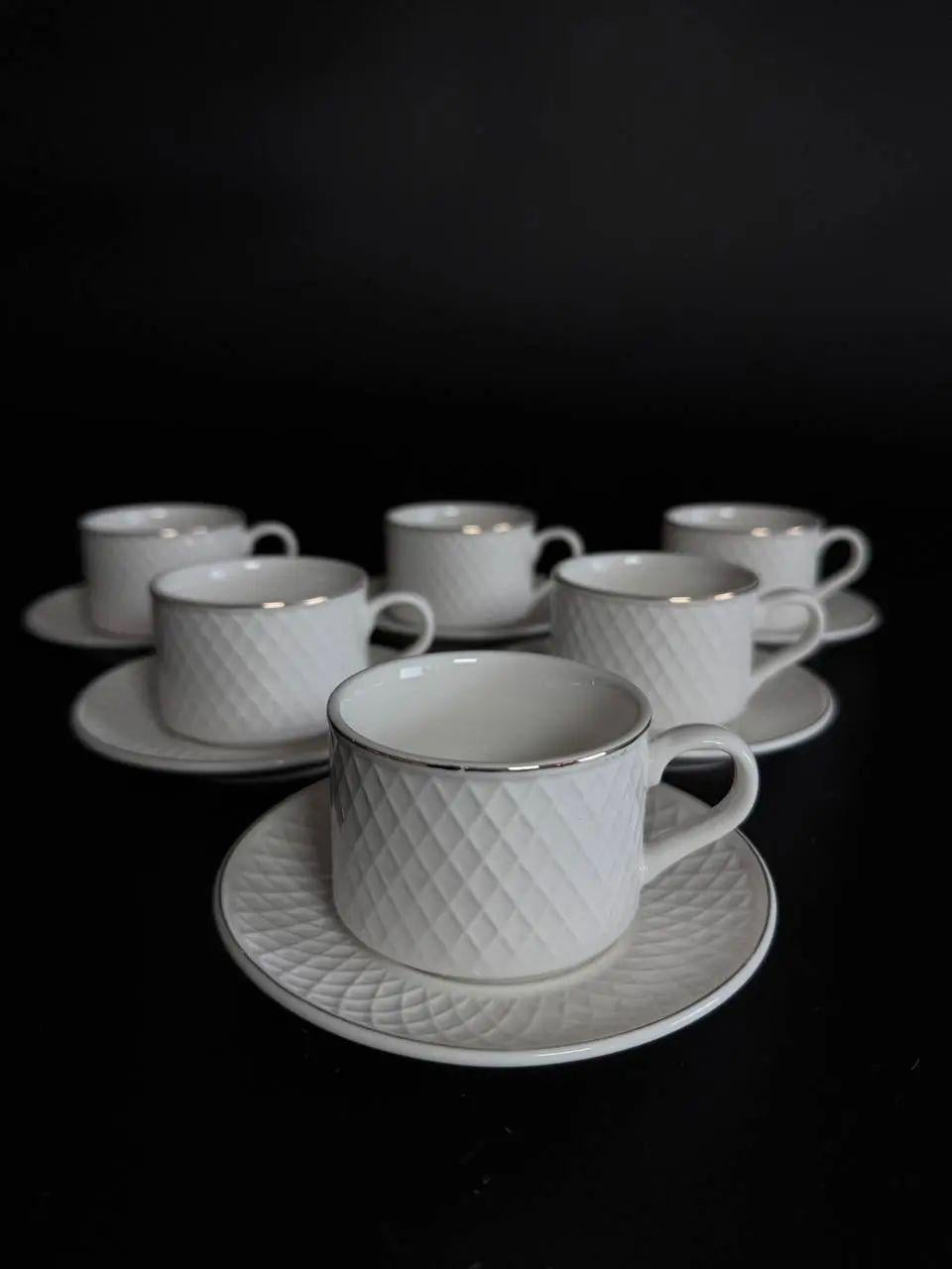 Сервиз для кофе и чая 30-5 на 6 персон 100 мл 12 пр. Белый (31870568)