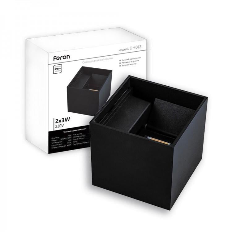 Світильник архітектурний Feron DH012 2х3W Чорний (00000012985)