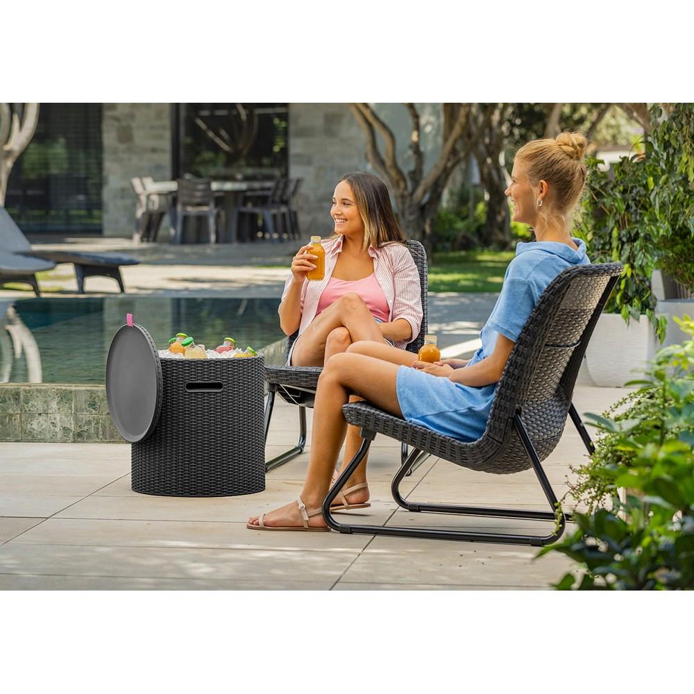 Стіл-бар садовий Keter Cool Stool Антрацитовий (230905) - фото 6 Стіл-бар садовий Keter Cool Stool Антрацитовий (230905) - фото 6
