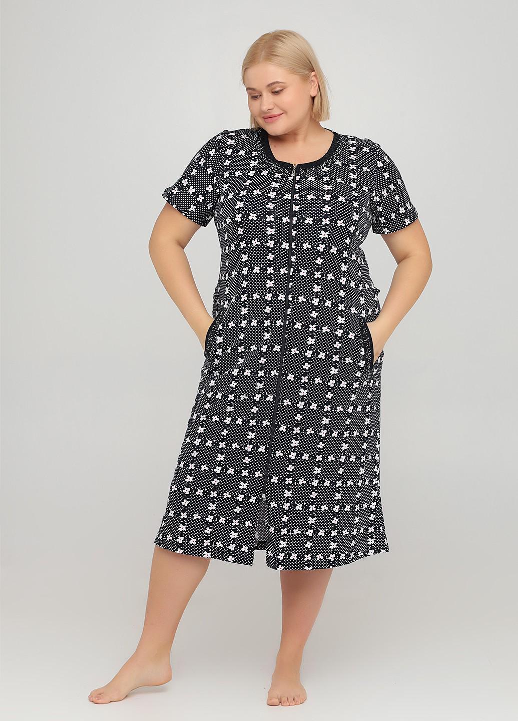 Халат женский Wild Love 4XL Черный (82874) Халат женский Wild Love 4XL Черный (82874)