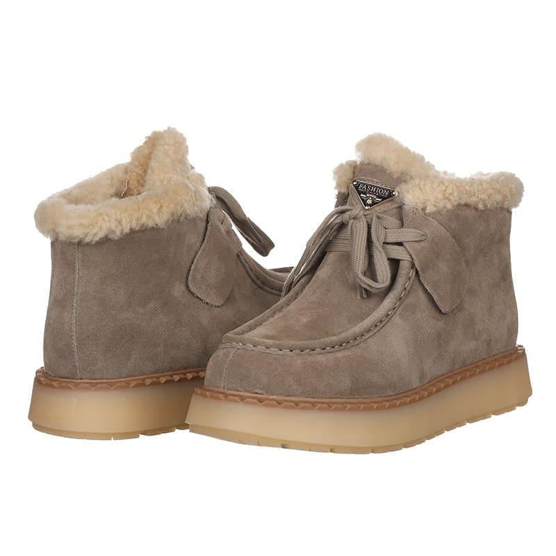 Угги женские Hengji 68-5 замшевые р. 39 Бежевый (80080)