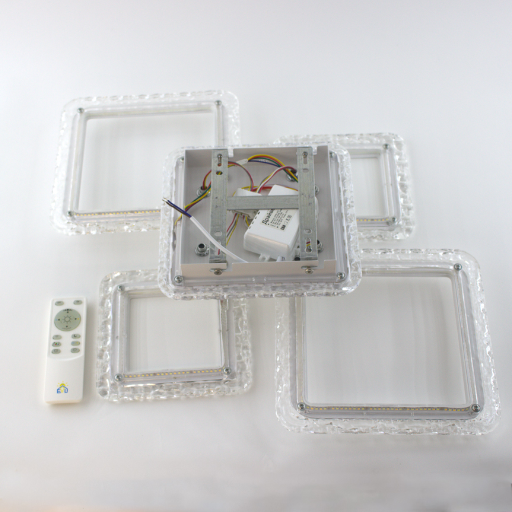 Люстра-смарт світлодіодна з підсвіткою ESLLSE OVAL ICE RGB 5S 75 Вт RGB 725x500x93 мм Бiлий (141-10303-01) - фото 5 Люстра-смарт світлодіодна з підсвіткою ESLLSE OVAL ICE RGB 5S 75 Вт RGB 725x500x93 мм Бiлий (141-10303-01) - фото 5