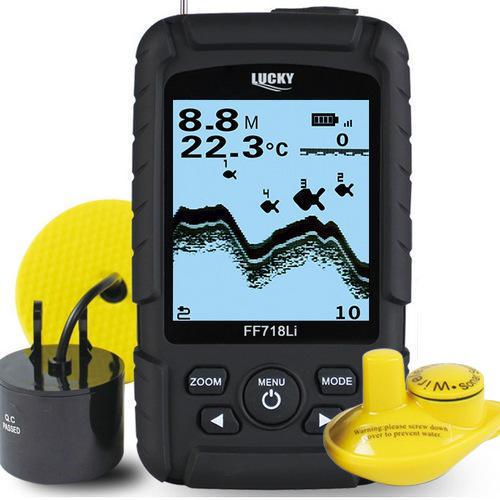 Ехолот для риболовлі Lucky FF718Li бездротовий/провідний 2-х промінь огляд 90/45° локація 45/100 м ч/б Ехолот для риболовлі Lucky FF718Li бездротовий/провідний 2-х промінь огляд 90/45° локація 45/100 м ч/б