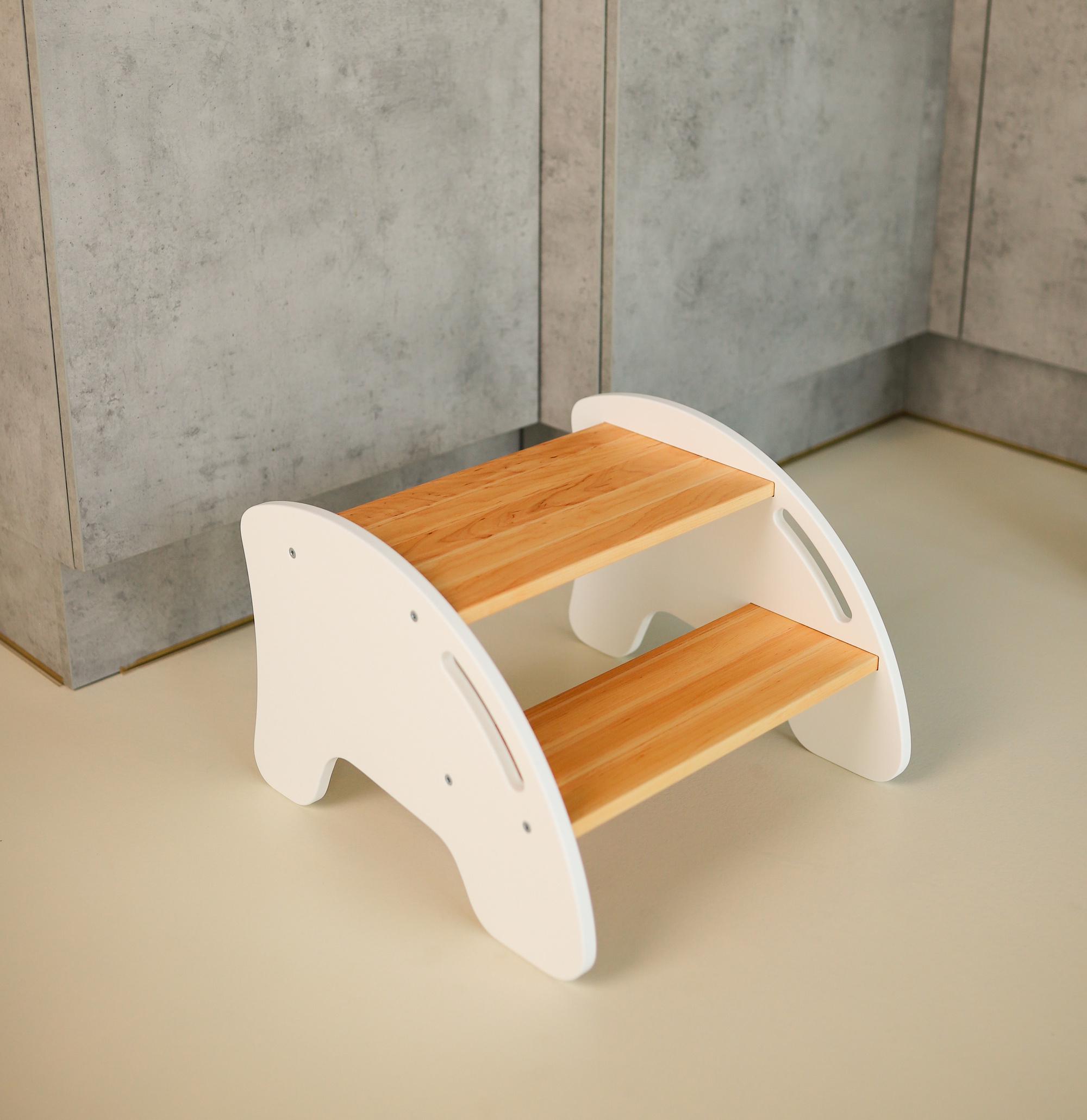 Дитяча підставка-сходинка Just Kids для кухні та ванної з вільхи Білий - фото 2 Дитяча підставка-сходинка Just Kids для кухні та ванної з вільхи Білий - фото 2