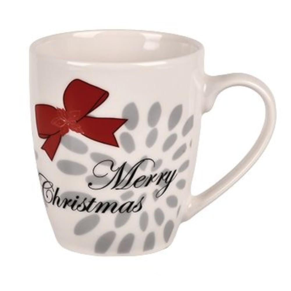 Чашка новогодняя Christmas R34409 360 мл 9х10,5 см Белый с красным/Серый (30492748)