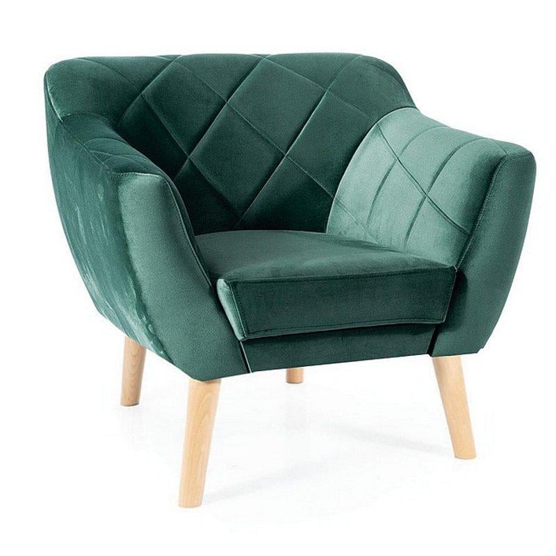 Кресло мягкое Signal KARO 1 Welur Зеленый (KARO1V78BU) - фото 1 Кресло мягкое Signal KARO 1 Welur Зеленый (KARO1V78BU) - фото 1