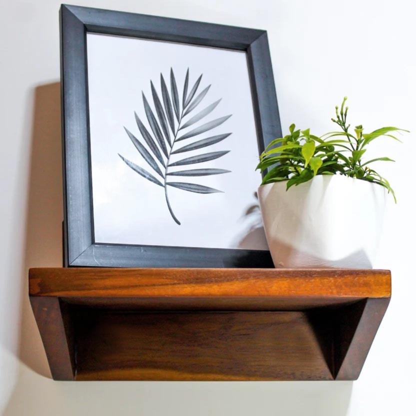 Полка для ванной из дерева Барлебен 1 Латте (ВНП/113116)