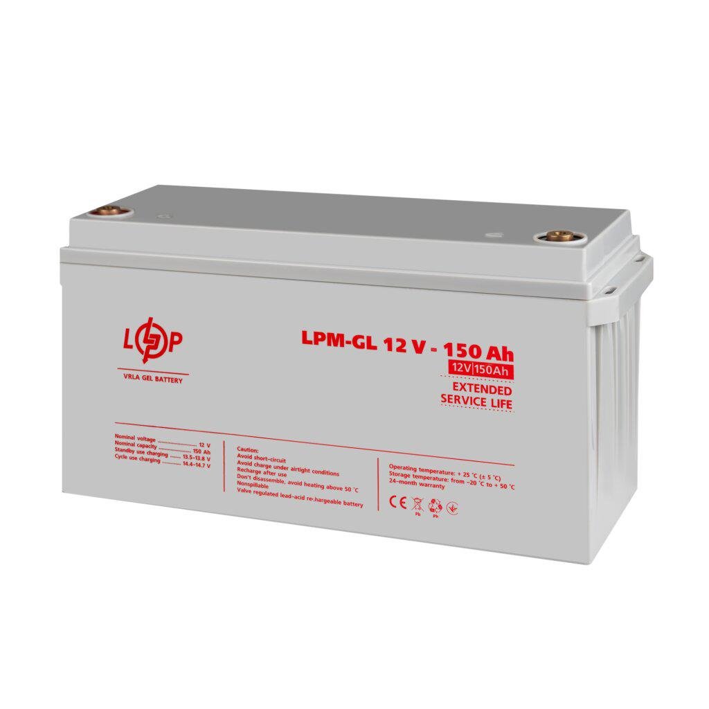 Аккумулятор гелевый для ИБП LogicPower LPM-GL 12V-150 Ah - фото 2