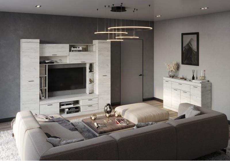 Гостиная Эверест Соната-12 модульная Крафт белый (е-20558)