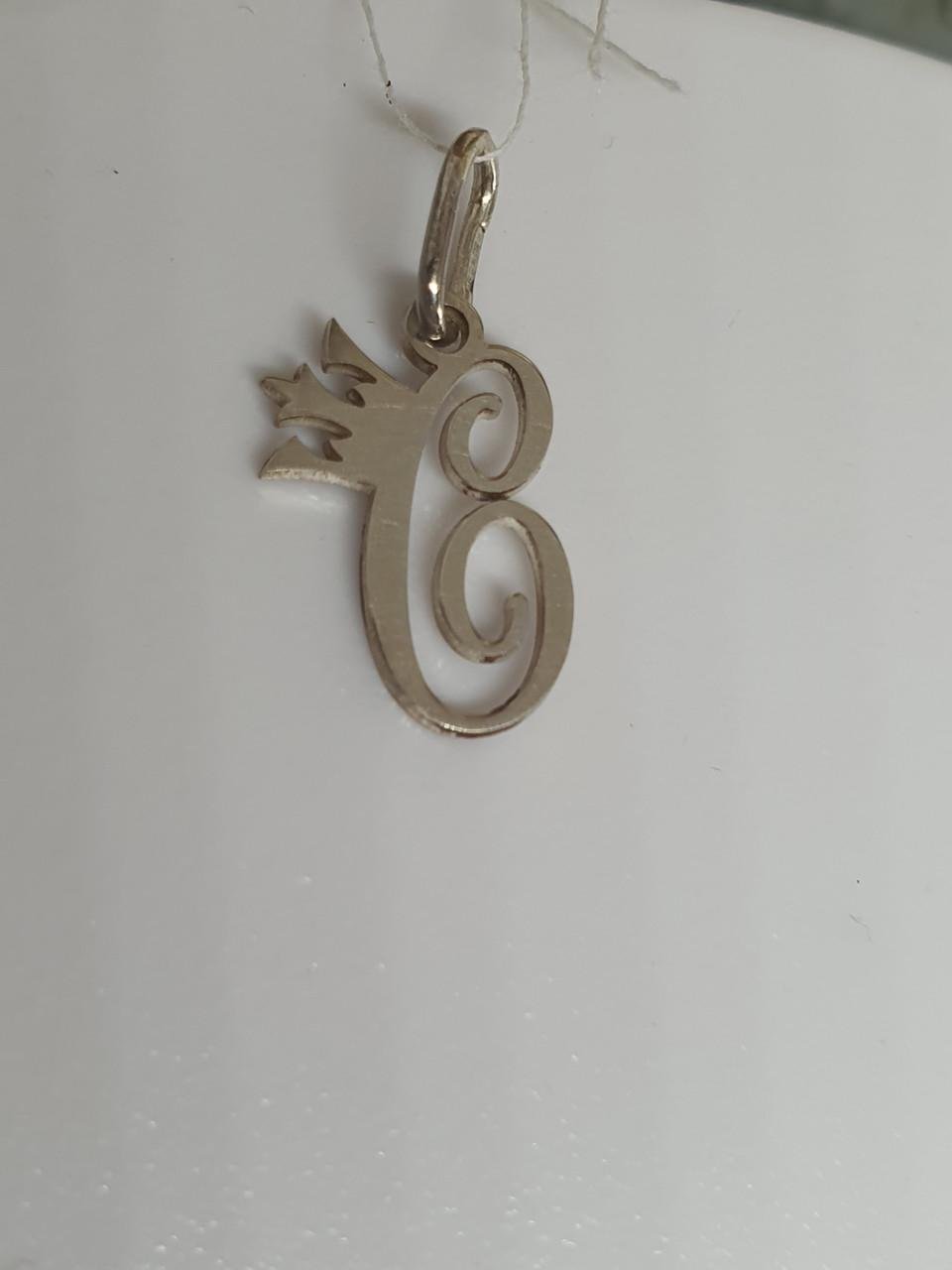 Серебряный кулон Буква с короной С 925 проба (2801141086) Серебряный кулон Буква с короной С 925 проба (2801141086)