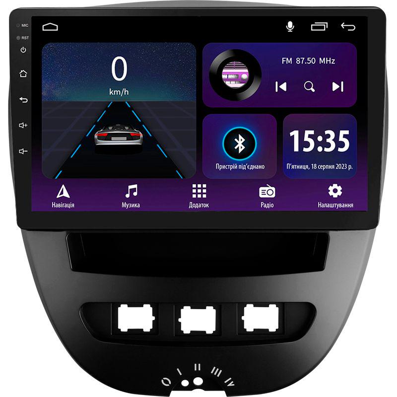 Штатная магнитола Sigma E9232 2/32 GB для Peugeot 107 Toyota Aygo 2005-2014 г. 9" (AR-82952)