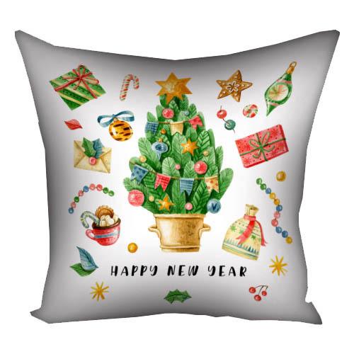 Подушка габардиновая с принтом Happy New Year 30x30 см (3P_22NG006) Подушка габардиновая с принтом Happy New Year 30x30 см (3P_22NG006)
