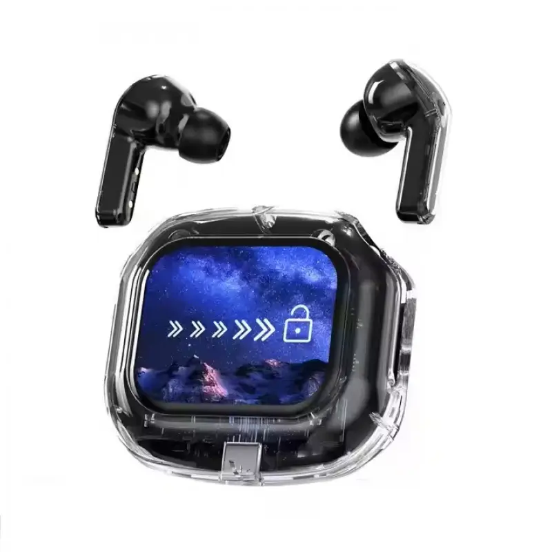 Наушники беспроводные TWS Air Maх Bluetooth с LED экраном Черный (24158352)