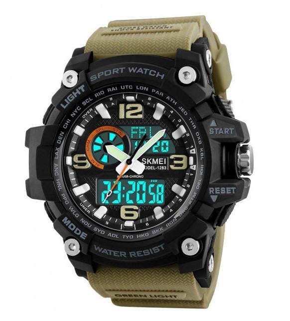 Чоловічий годинник Skmei Disel 1283 Хакі - фото 3 Чоловічий годинник Skmei Disel 1283 Хакі - фото 3