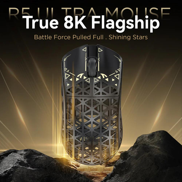 Миша бездротова карбонова Attack Shark R5 PixArt PAW3950MAX Red - фото 4 Миша бездротова карбонова Attack Shark R5 PixArt PAW3950MAX Red - фото 4