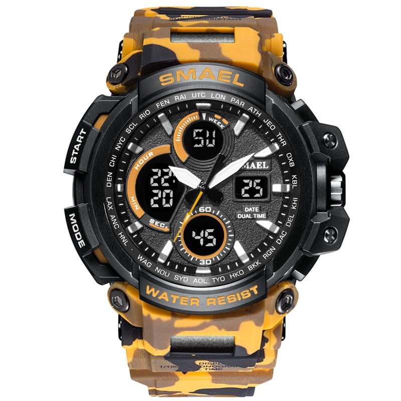 Часы наручные мужские Smael 1708 Camo Yellow (15172)