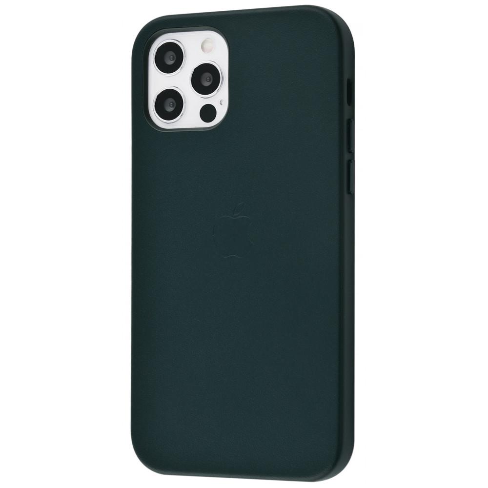 Чохол PRC Leather Case with MagSafe для iPhone 12/12 Pro forest Green