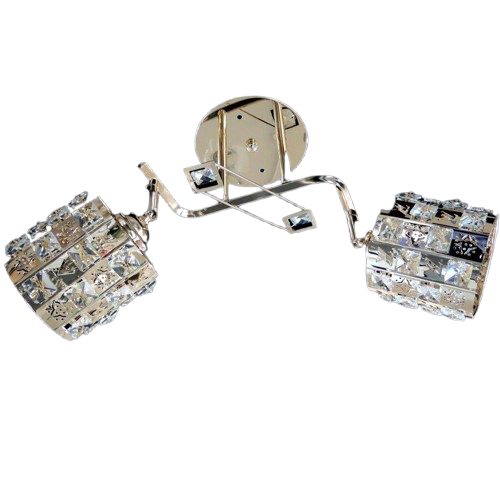 Люстра Sirius на два квадратных плафона под лампу Е27 Золотой (Ю 7279/2А)