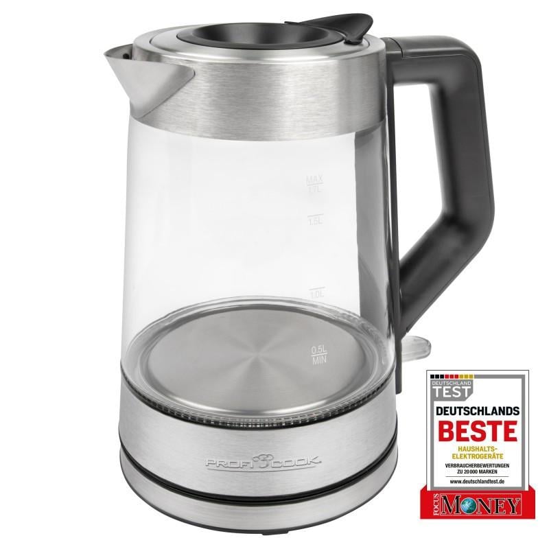 Электрочайник стеклянный с подсветкой Profi Cook 1,7 л 1850 Вт - фото 8 Электрочайник стеклянный с подсветкой Profi Cook 1,7 л 1850 Вт - фото 8