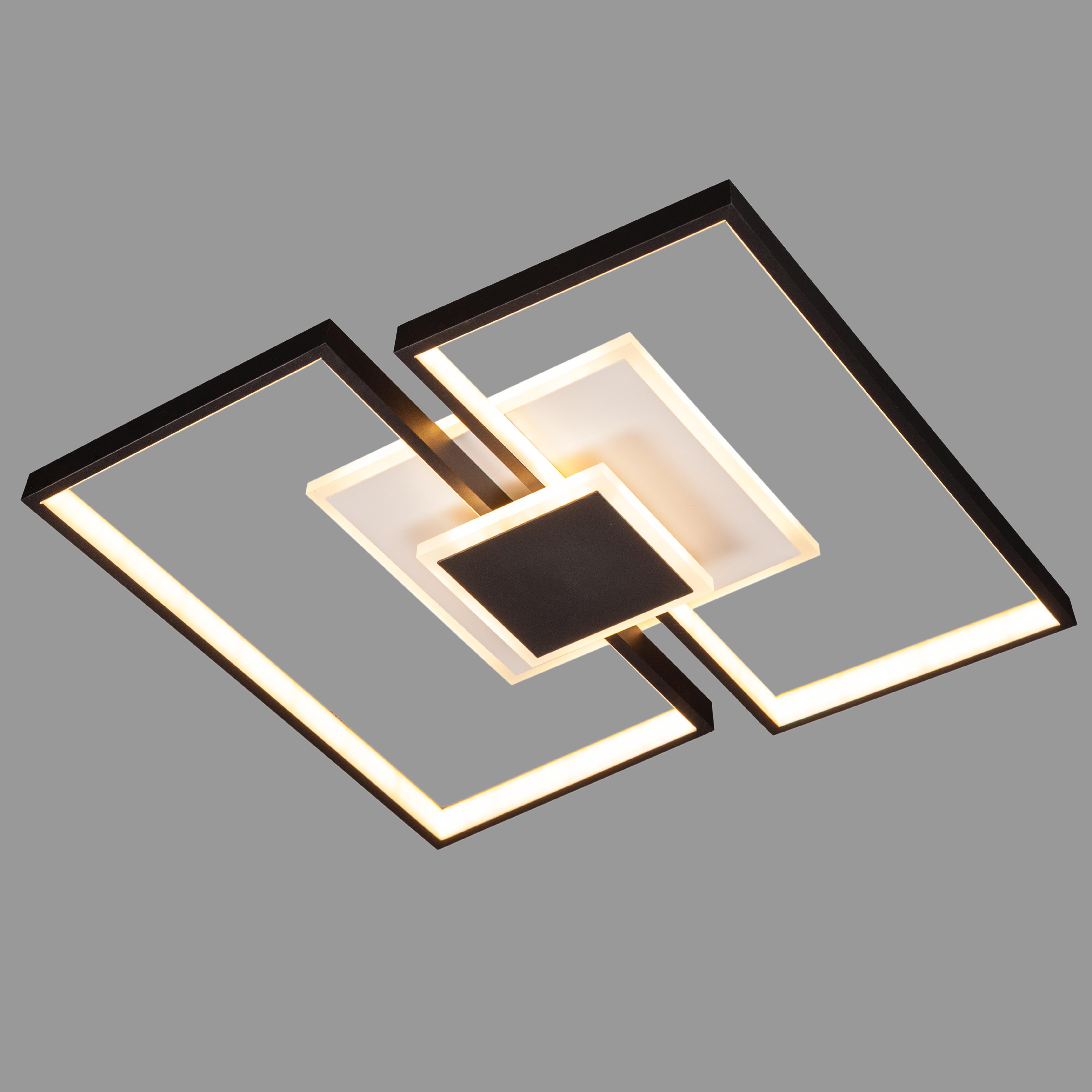 Люстра потолочная с пультом и приложением светодиодная 74W Белый (87-1027 WH+BK)