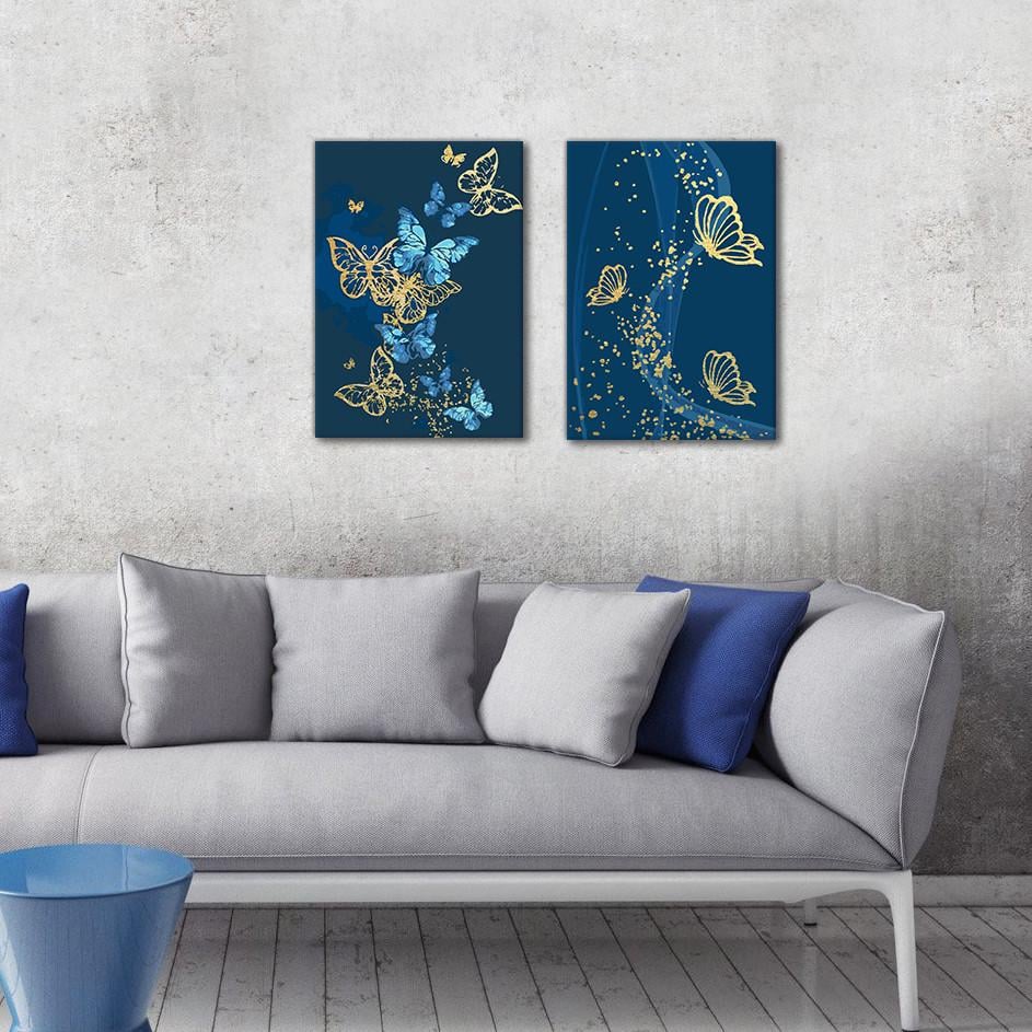 Комплект картин по номерам с красками металликами Riviera Blanca Butterflies ITR-036 2 шт. (2244949678)