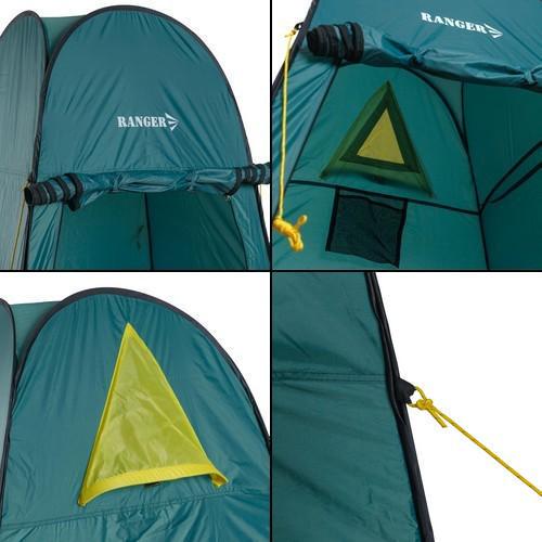 Туристическая палатка душ-туалет Ranger Shower RA-6654 1-о местная полуавтомат Оливковый - фото 6 Туристическая палатка душ-туалет Ranger Shower RA-6654 1-о местная полуавтомат Оливковый - фото 6