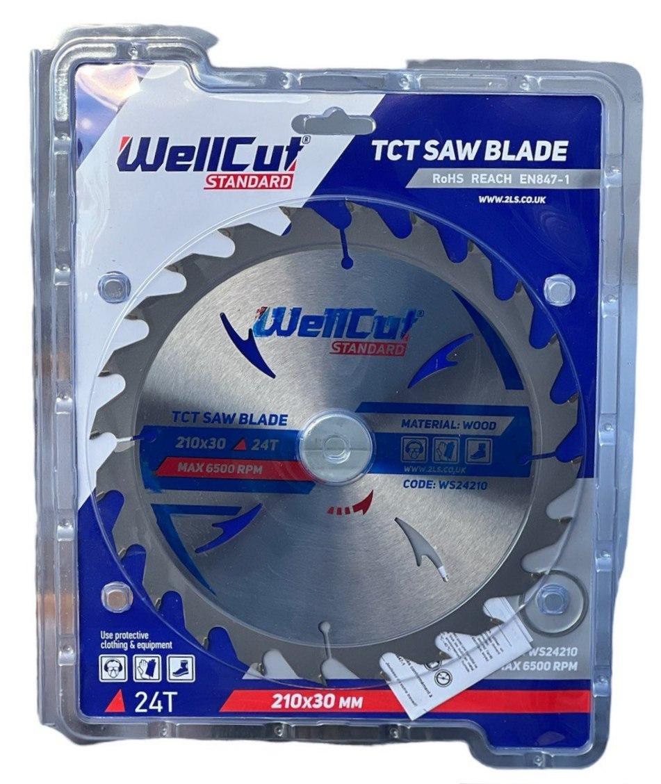 Диск пильный по дереву WellCut Standard 210х30 24T (31642102)