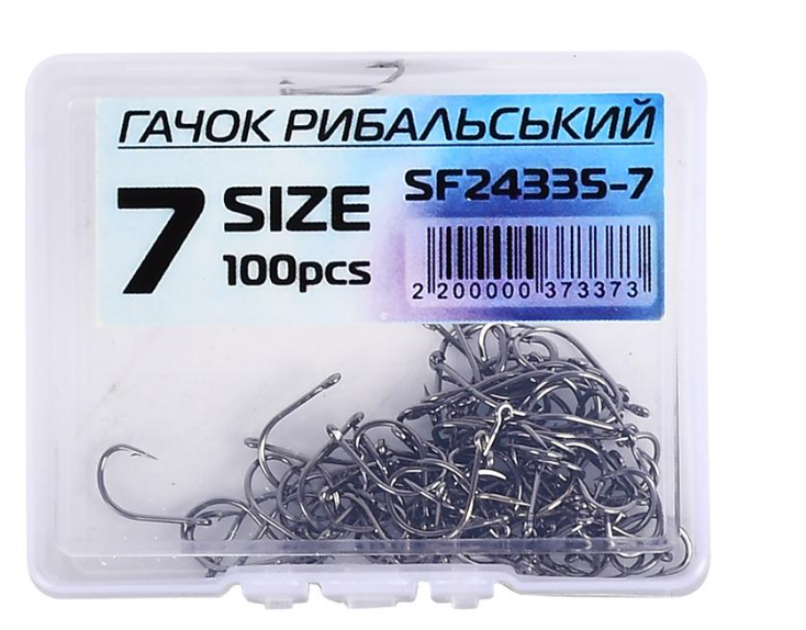 Крючок рыболовный №7 SF24335-7 100 шт.
