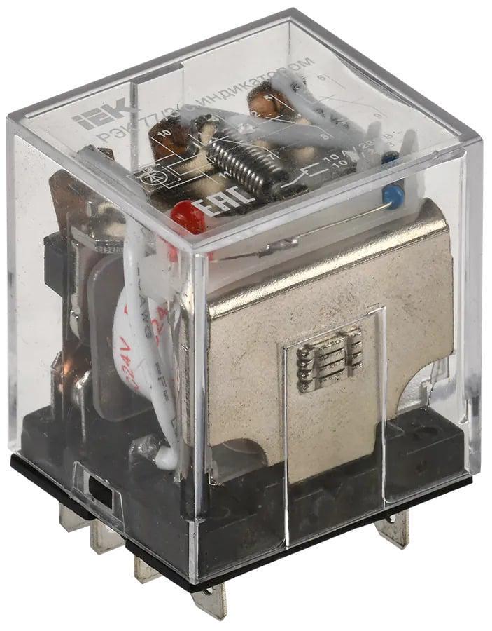 Реле промежуточное УЕК РЭК77/3 10А 3к 24V AC LY3 с индикатором (RRP10-3-10-024A-LED)