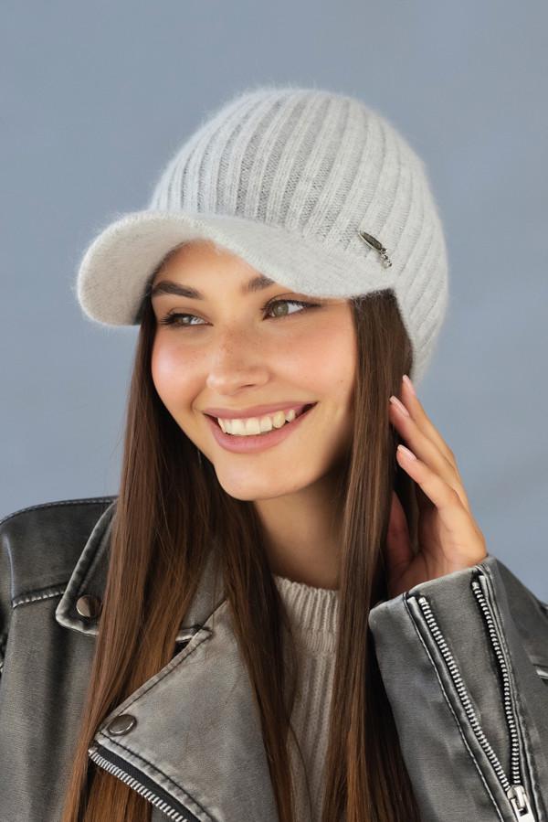 Бейсболка жіноча Braxton Кокетка 7238 Світло-сірий (2351538600) - фото 1