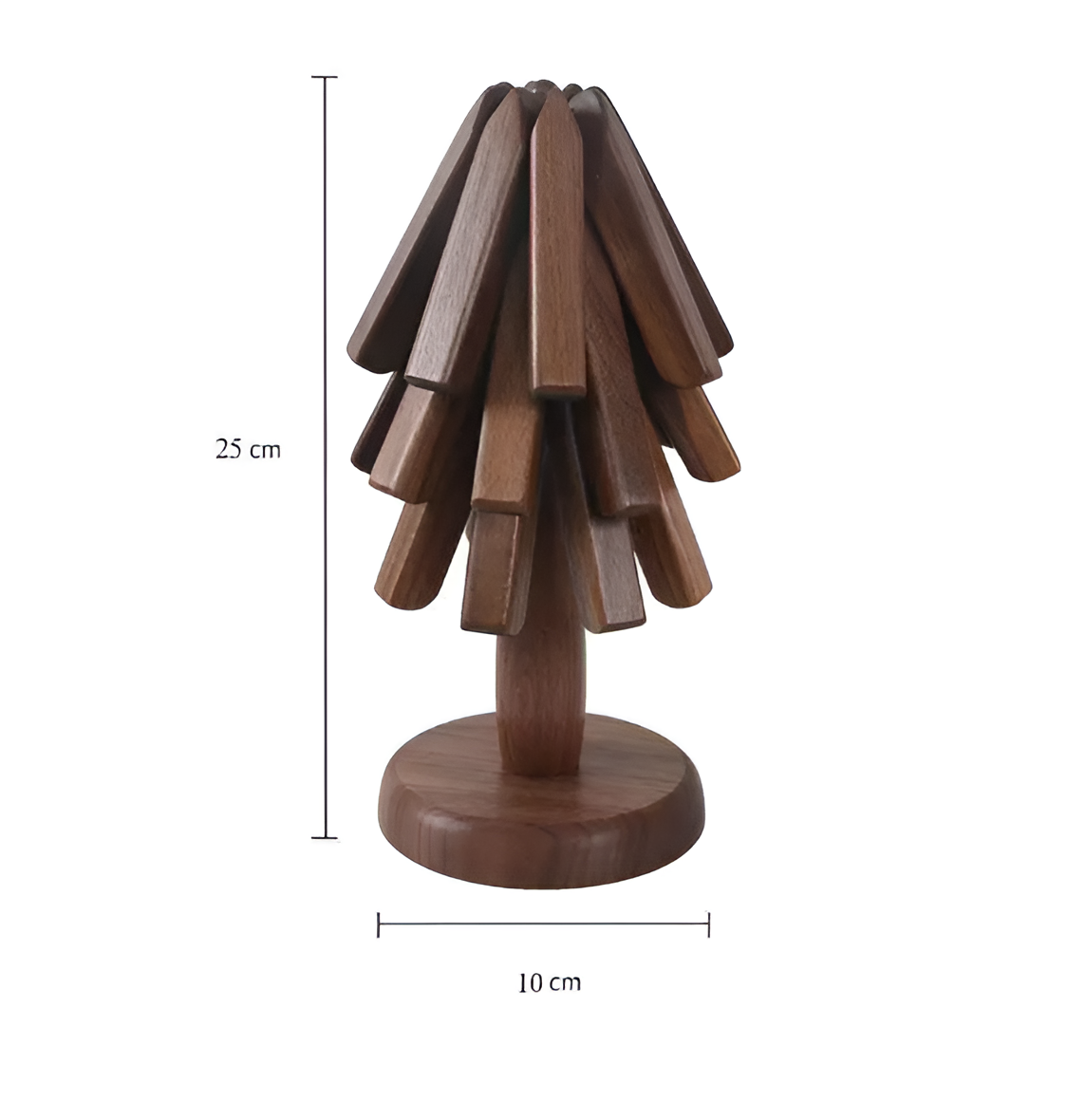 Набір підставок під гаряче 3 підставки і стійка для зберігання з дерева Коричневий - фото 3 Набір підставок під гаряче 3 підставки і стійка для зберігання з дерева Коричневий - фото 3