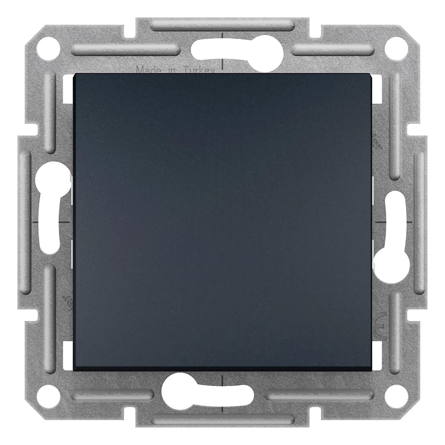 Вимикач кнопковий Schneider Electric Asfora Антрацитовий (EPH0700171)