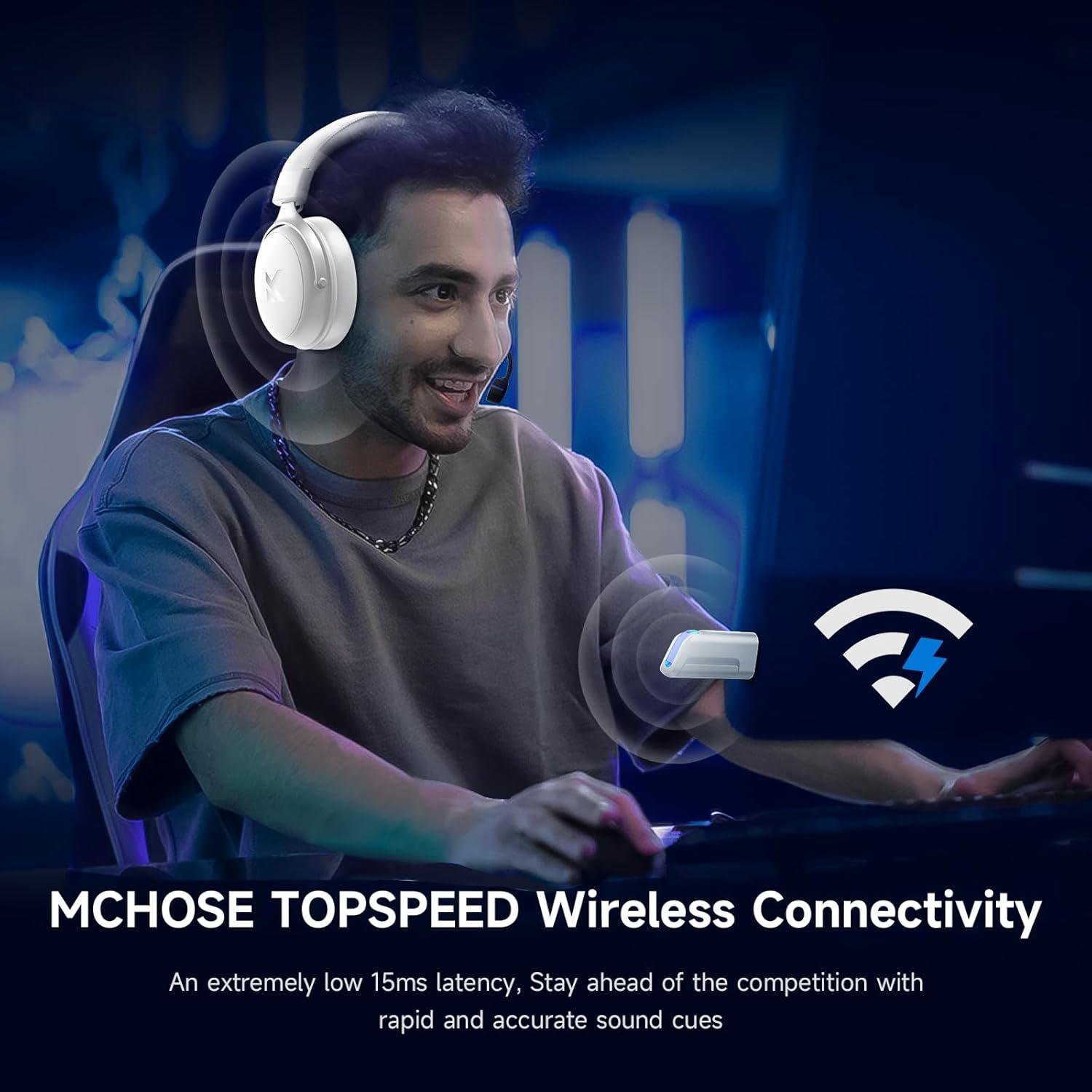 Навушники бездротові Mchose V9 Pro White - фото 5